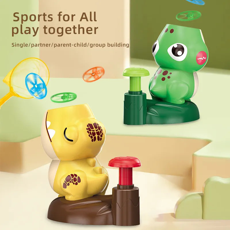 Flying Disc Launcher Dino/Frog - Fun Outdoor STEM Toy for Kids 3+ About Us Kidz