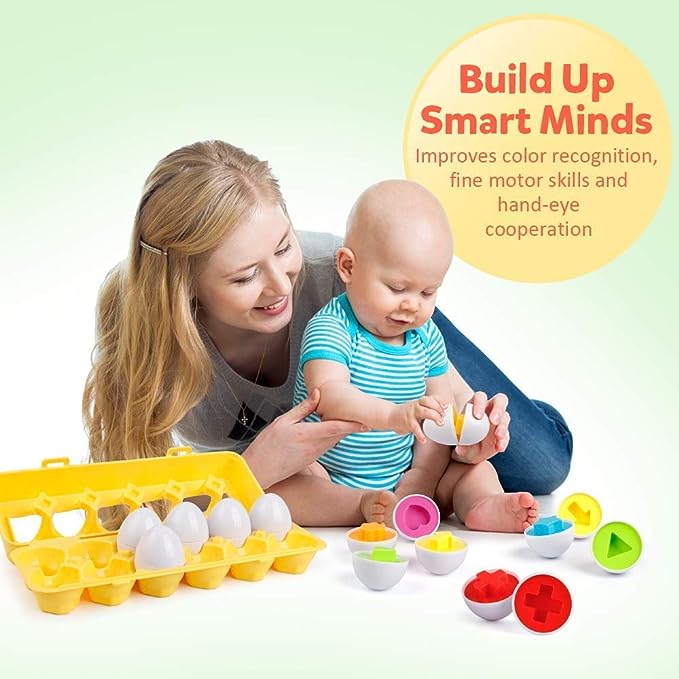 Matching Shapes in Eggs Montessori Puzzle Set About Us Kidz