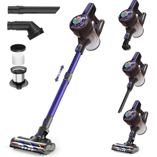 Handheld vacuum cleaner, converts into stick vacuum or high reach vacuum